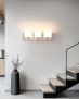Modern 3 Light Vanity Light, Brushed Nickel